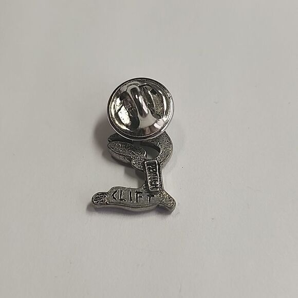 Jim Clift Handcrafted Pewter Lapel Pin Microscope 1” - Picture 2 of 4